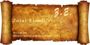 Zalai Elemér névjegykártya